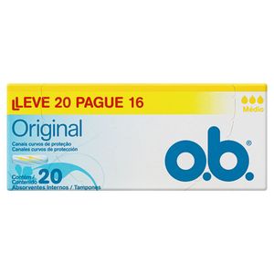 Ob Original Absorvente Intimo Interno Medio Leve 20 Pague 16
