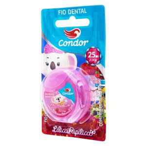 Condor Bambinos Fio Dental Lilica Ripilica Morango 25Mt