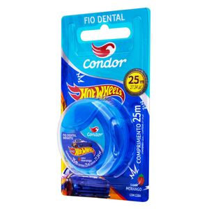 Condor Bambinos Fio Dental Hot Wheels Sabor Morango 25 Mt