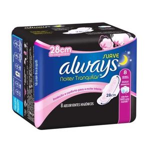Always Absorvente Protecao Total Pink Noturno Com Abas C/8