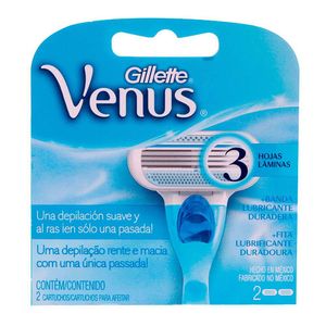 Gillette Venus Carga Depilatoria Feminina 3 Laminas C/2