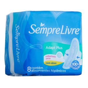 Sempre Livre Absorvente Fit Seca Com Abas C/8