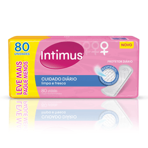 Intimus Days Absorvente Protetor Diario Sem Perfume Sem Abas C/80
