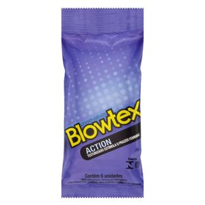 Blowtex Action Sache Preservativo Lubrificado Texturizado C/6