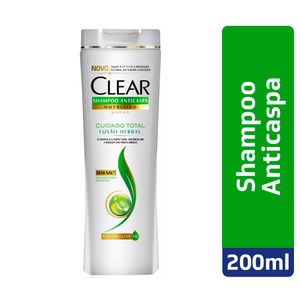 Clear Anticaspa Shampoo Women Fusao Herbal Cuidado Total 200 Ml