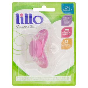 Lillo Chupeta Stars Ortodontica Silicone Tamanho 2 Rosa