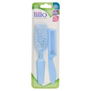 Lillo Conjunto Escova De Cabelo +Pente Azul