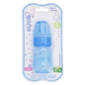 Kuka Aquarela Mamadeira Bico Universal Cor Azul Ref 1426 70 Ml