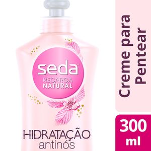 Seda Creme Pentear Creme Sem Enxague Recarga Natural Hidratacao Antinos 300 Ml