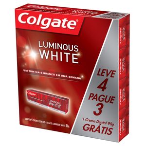 Colgate Luminous W Creme Dental Leve 4 Pague 3 90 G