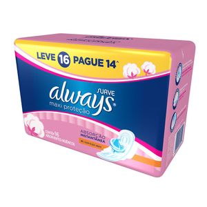 Always Absorvente Pink Com Abas Leve 16Pague 14 6