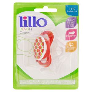 Lillo Chupeta Design Toys Ortodontica Silicone Tamanho 2 Vermelha Referencia 60788