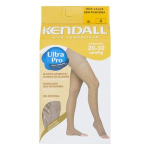 Kendall 20-30 Meia Calca Alta Compresao Sem Ponteira Mel Tamanho G