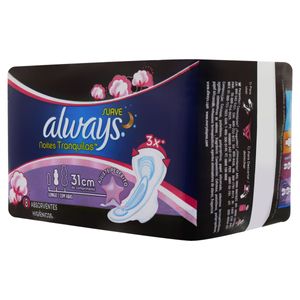Always Absorventes Mega Suave Noturno Com Abas C/8