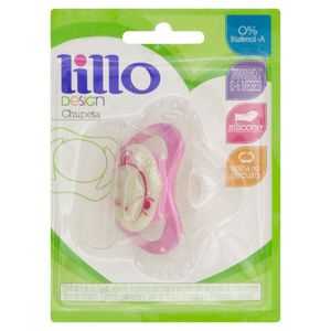 Lillo Chupeta Design Glow Ortodontica Silicone Tamanho 1 Rosa 1 Ref. 607530