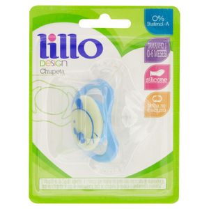 Lillo Chupeta Design Glow Ortodontica Silicone Tamanho 1 Azul 1 Ref. 607620