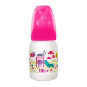 Lillo Mamadeira Divertida Bico Tradicional Cor Rosa 120Ml Ref 986531 120 Ml