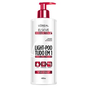 Elseve Creme Limpeza Capilar Light Poo Reparacao Total5 400 Ml