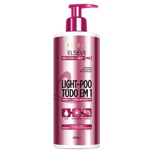 Elseve Creme Limpeza Capilar Light Poo Quera Liso 400 Ml