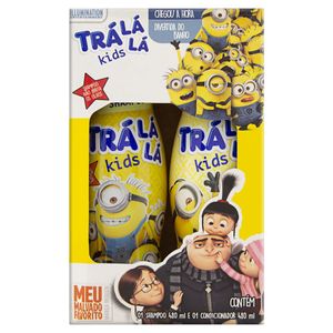 Tra La La Kit Shampoo + Condicionador Minion 480Ml Cada 960 Ml