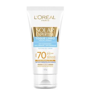 Solar Expertise Gel Creme Protetor Solar Facial Toque Limpo Com Cor Fps70 50 G
