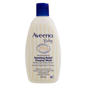 Aveeno Baby Sabonete Liquido Sem Fragancia Soothing Cuidado Intensivo 236 Ml