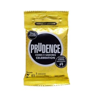 Prudence Cor E Sab Sache Preservativo Lubrificado Celebration C/3