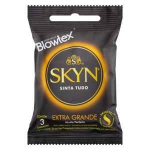 Blowtex Skyn Sache Preservativo Lubrificado Extra Grande C/3