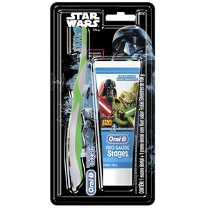 Oral-B Stages 4 Kit Escova Dental Stage 4 +Creme Dental Star Wars 75Ml