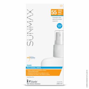 Sunmax Spray Protetor Solar Oil Free Pele Oleosa Mista Fps55 200 Ml