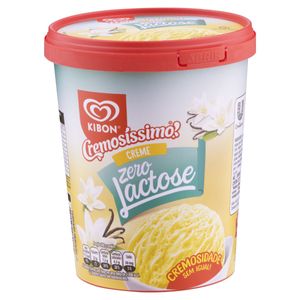 Sorvete Creme Zero Lactose Kibon Cremosíssimo Pote 800Ml