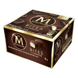 Sorvete Clássico Cobertura Chocolate Magnum Bites Caixa 92G