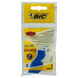 Borracha Plástica Branca Bic 2 Unidades