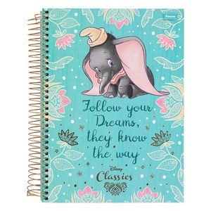 Caderno Capa Dura Espiral Disney Classics Foroni 200Mm X 275Mm 200 Folhas