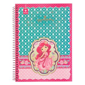 Caderno Capa Dura Espiral Moranguinho Foroni 200Mm X 275Mm 96 Folhas