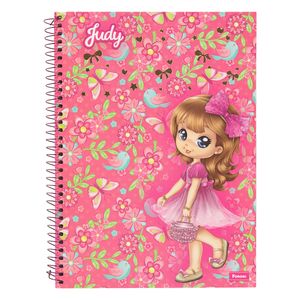 Caderno Capa Dura Espiral Judy Foroni 200Mm X 275Mm 96 Folhas