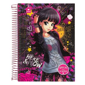 Caderno Capa Dura Espiral Amigas Para Sempre Foroni 200Mm X 275Mm 200 Folhas