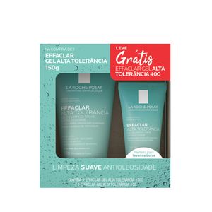 KIT GEL DE LIMPEZA FACIAL LA ROCHE-POSAY EFFACLAR ALTA TOLERANCIA 150G + 40G