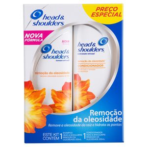 HEAD E SHOULDERS KIT SHAMPOO 200ML + CONDICIONADOR 200ML REMOCAO DA OLEOSIDADE 400 ML x 1