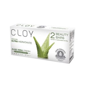 CLOY SABONETE BARRA BEAUTY BAR ALOE VERA FRESH 80 G x 2