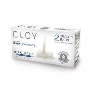 CLOY SABONETE BARRA BEAUTY BAR MILK CARE 80 G x 2