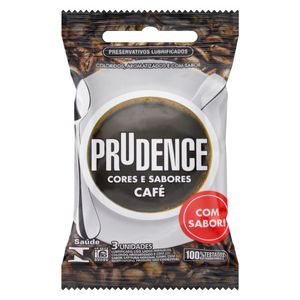 PRUDENCE COR E SAB SACHE PRESERVATIVO LUBRIFICADO CAFE x 3