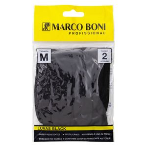 MARCO BONI LUVA BLACK LATEX TAMANHO M REF.1496 x 1