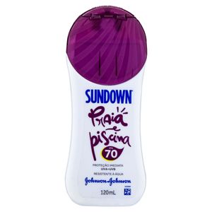 SUNDOWN LOCAO PROTETOR SOLAR FPS70 PRAIA E PISCINA 120 ML x 1