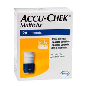 ACCU-CHEK MULTICLI LANCETAS TESTE GLICOSE x 24