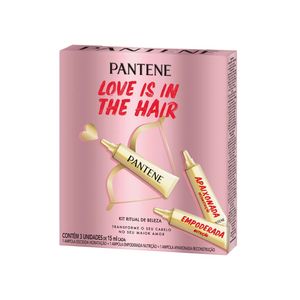 PANTENE P SHAMPOO KIT CAP LOVE IS IN THE HAIR AMPOLA DEC HIDR+AMP EMP NUT+AMPOLA APA REC 15ML 15 ML