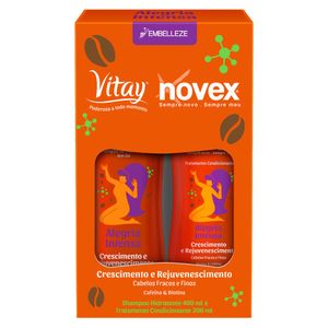NOVEX VITAY KIT ALEGRIA INTENSA SHAMPOO 400ML + TRATAMENTO CONDICIONANTE 200ML 600 ML x 1
