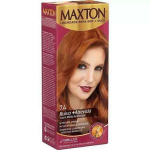 MAXTON KIT COLORACAO RUIVA ATREVIDA LOURO MEDIO ACOBREADO 7.4 x 1