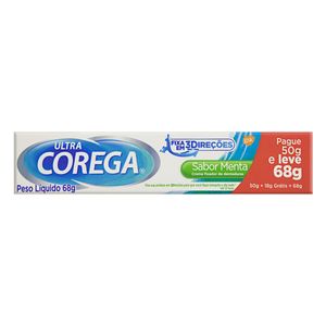 ULTRA COREGA CREME FIXADOR MENTA PAGUE 50G LEVE 68G 68 G x 1