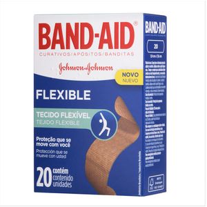 BAND AID CURATIVOS FLEXIBLE PROTECAO QUE SE MOVE COM VOCE x 20